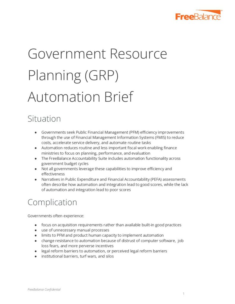 Government Resource Planning (GRP) Automatisering